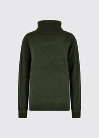 Belleek Chunky Roll Neck Sweater - Olive