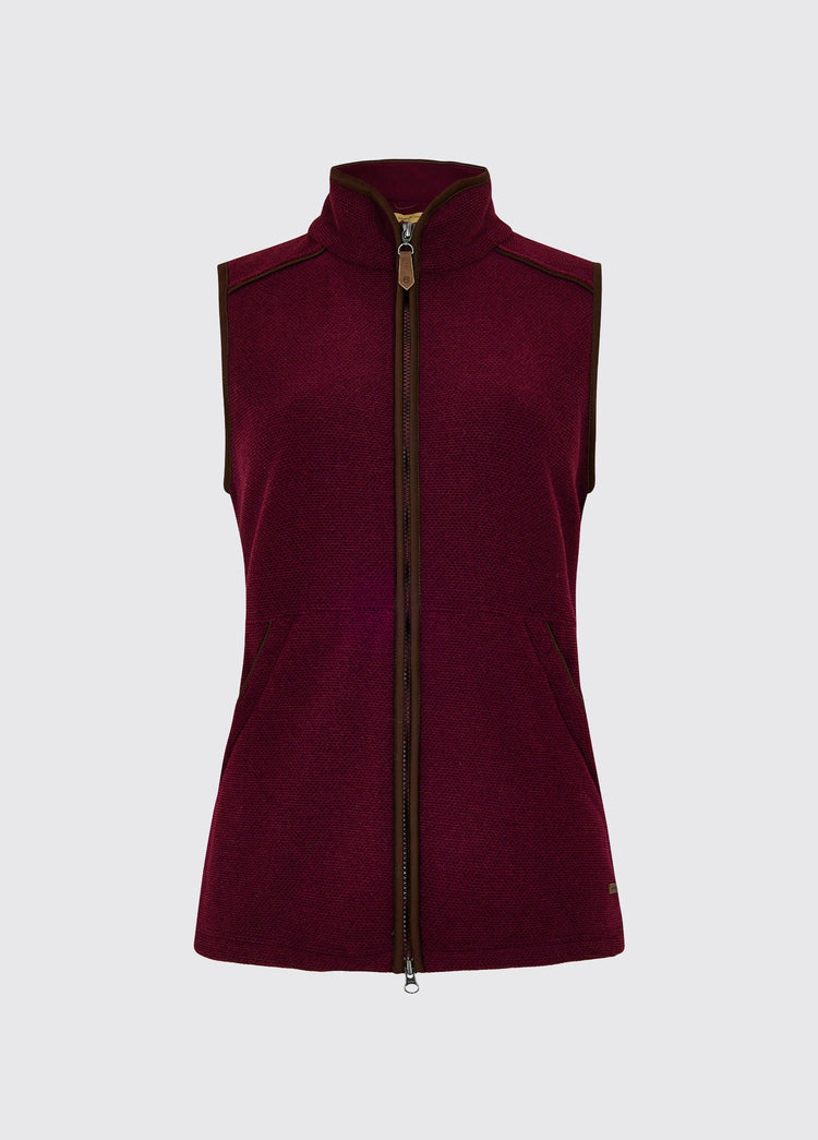 Carbury Women's Fleece Gilet - Ox Blood