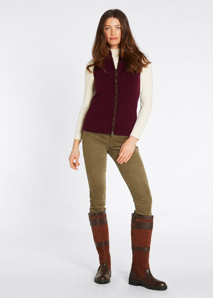 Carbury Women's Fleece Gilet - Ox Blood