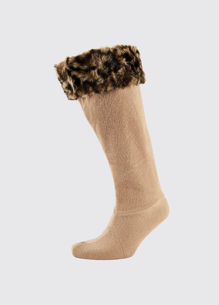 Faux Ladies Fur Boot Liners - Leopard