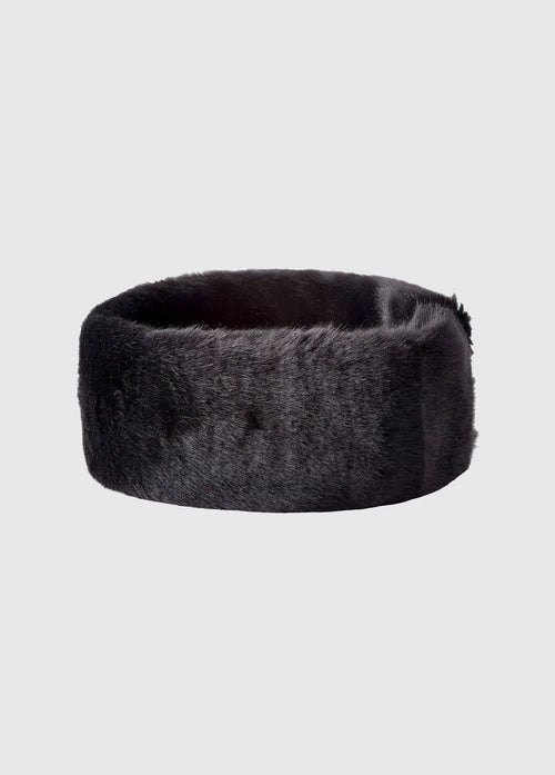 Faux Ladies Fur Headband - Black