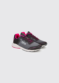 Palermo Ladies Lightweight Sporty Trainer - Steel/Cerise