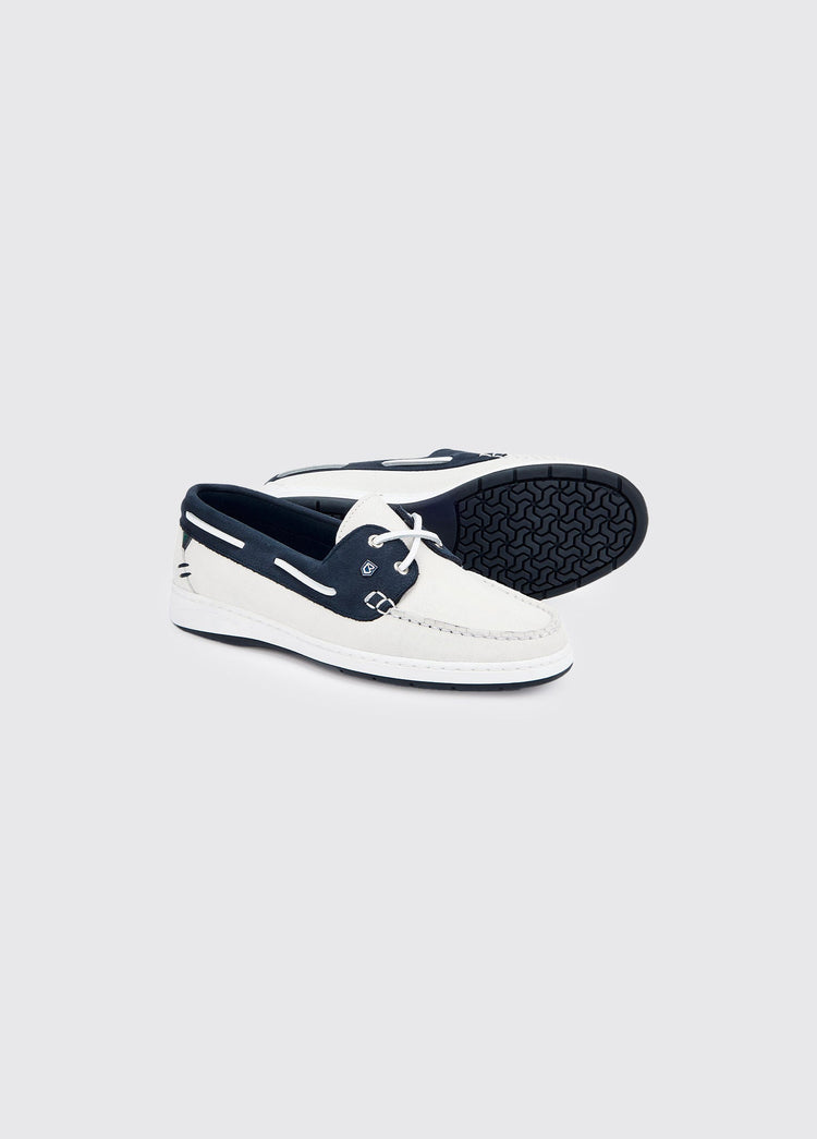 Marbella Deck Shoe - White/Navy