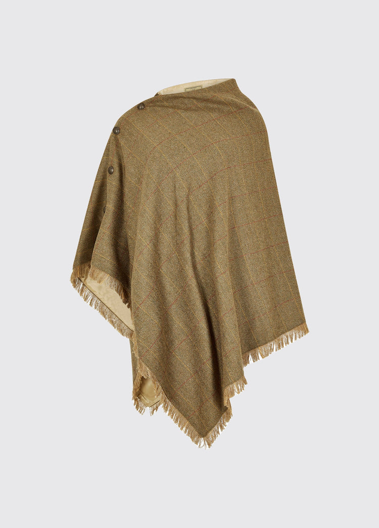 Hazelwood Tweed Poncho - Elm