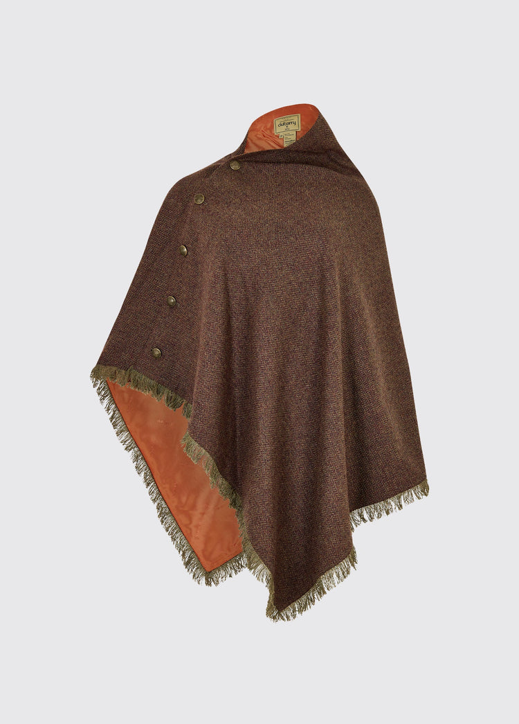 Hazelwood Tweed Poncho - Oakwood