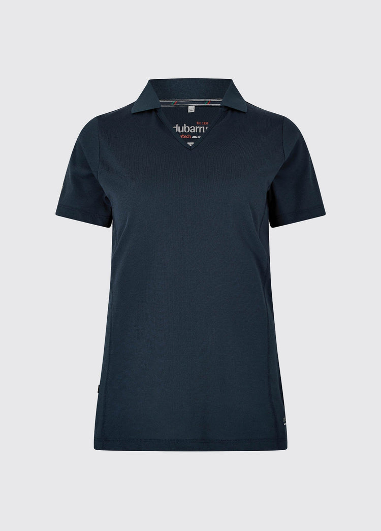 Seville Women's V-neck Polo - Navy