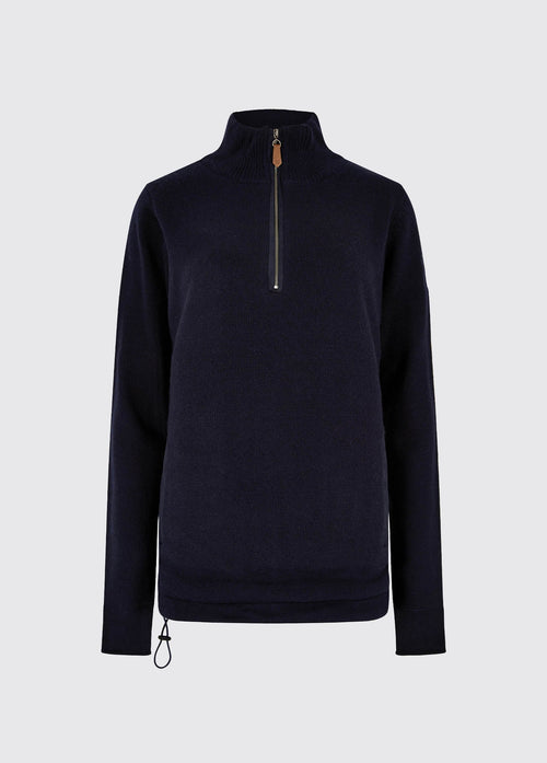 Morrisey Zip Neck Sweater - Navy