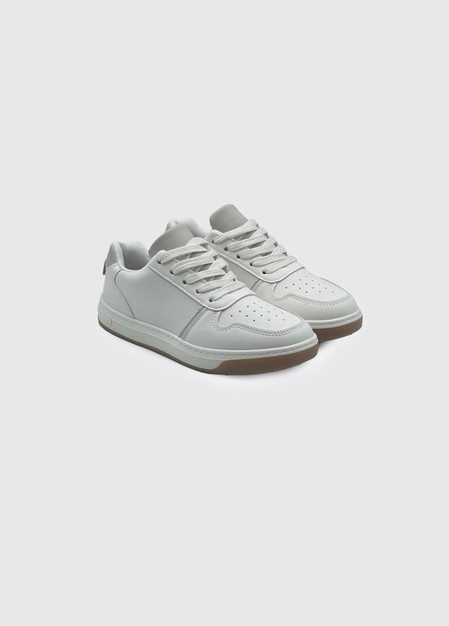 Len Boy's Lace up Shoe - White