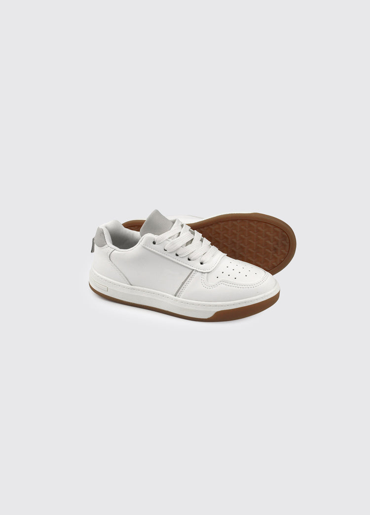 Len Boy's Lace up Shoe - White