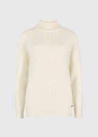 Lennon Women's sweater with mock neck - Chalk
