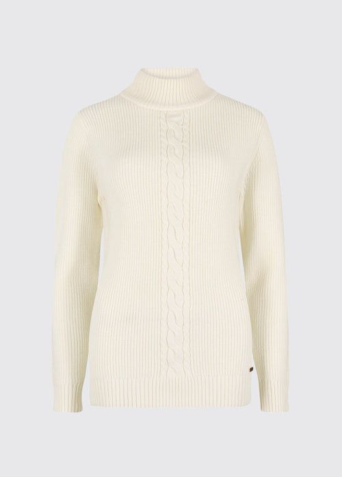 Lennon Women's sweater with mock neck - Chalk