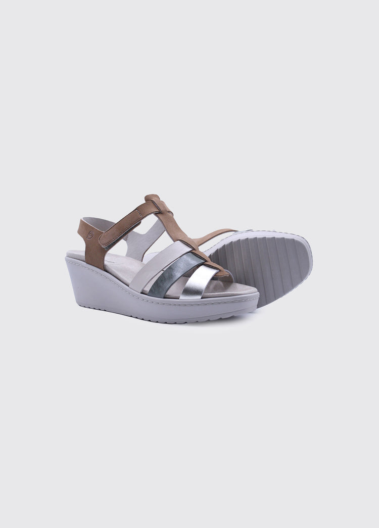 Lima Ladies Sandal - Brown Multi