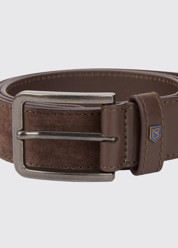 Lissava Men's Suede Belt - Cigar