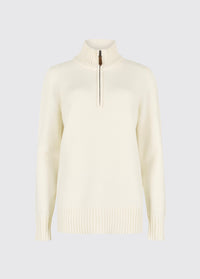 Markham Women's zip neck sweater - Chalk