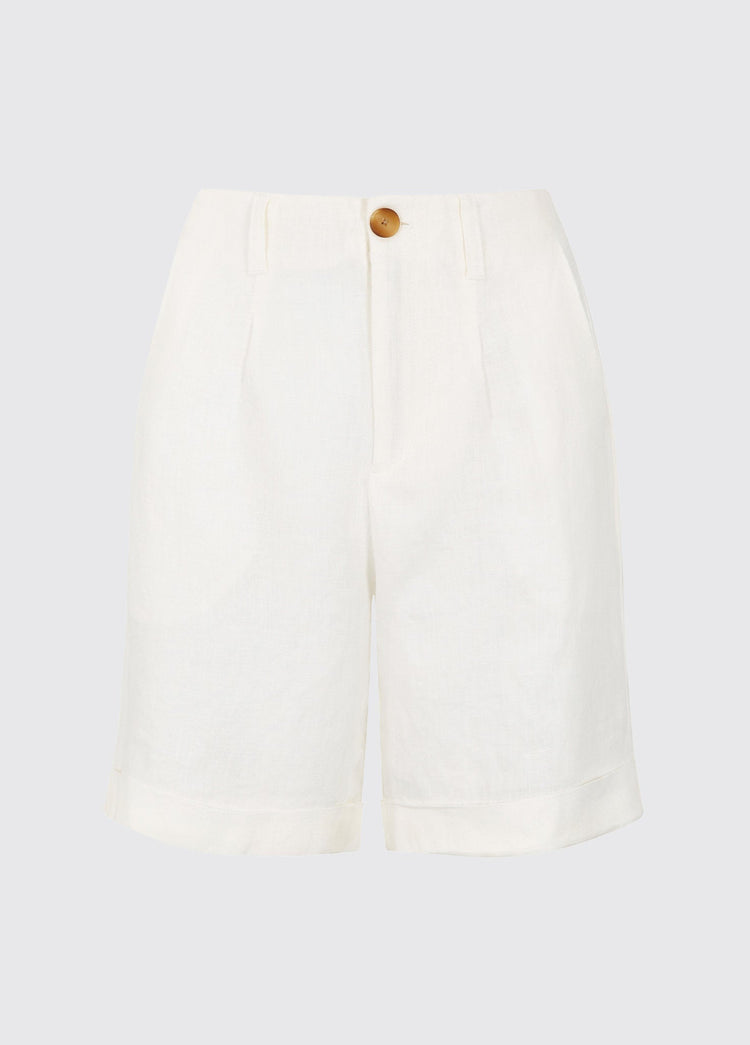 Maryland Women’s Linen Shorts - White