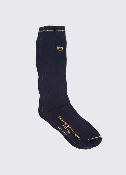 Short Mens Boot Socks - Navy