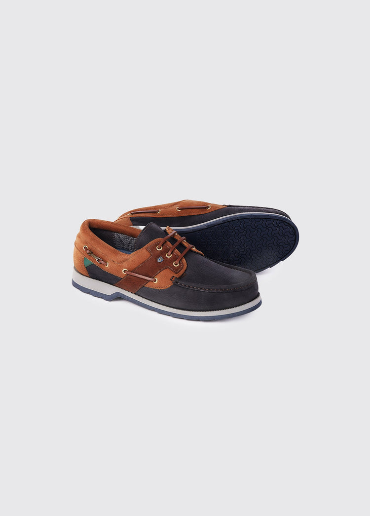 Clipper Deck Shoe - Navy/Brown