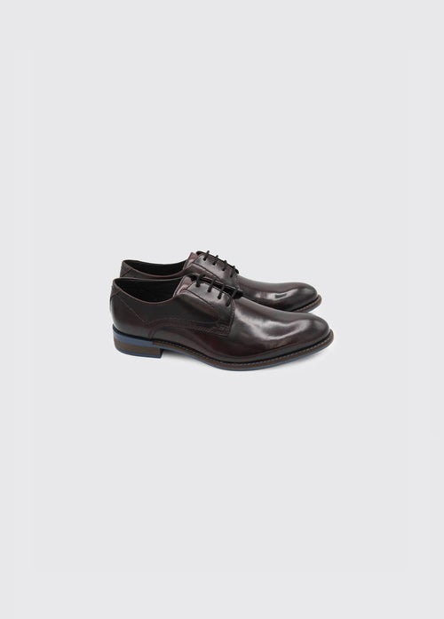 Duel Lace up Formal Shoe - Burgundy
