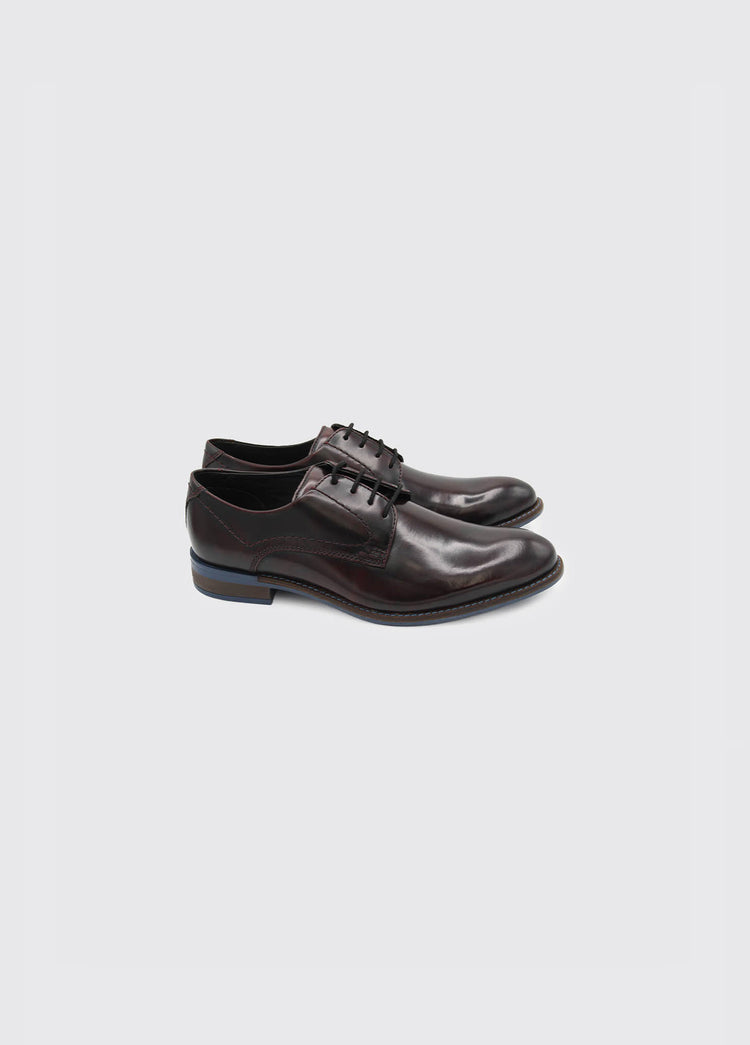 Duel Lace up Formal Shoe - Burgundy