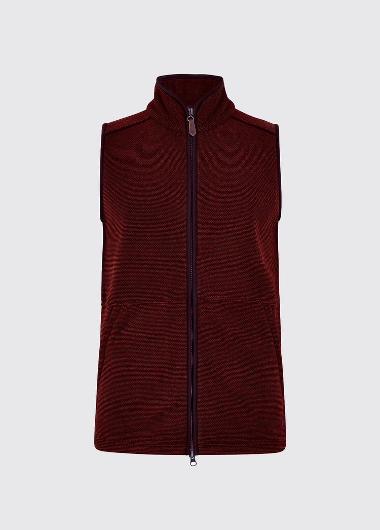 Lifford Fleece Gilet - Ox Blood