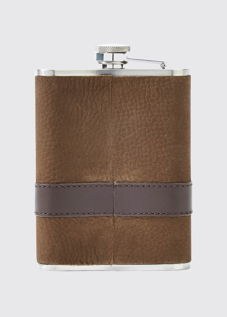 Rugby Mens Hipflask - Walnut