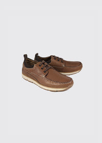 Matthew Three-Eye Tie Moccasin - Brown