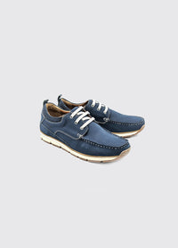 Matthew Three-Eye Tie Moccasin - Navy