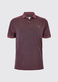 Mullaghmore Striped Polo - Ruby