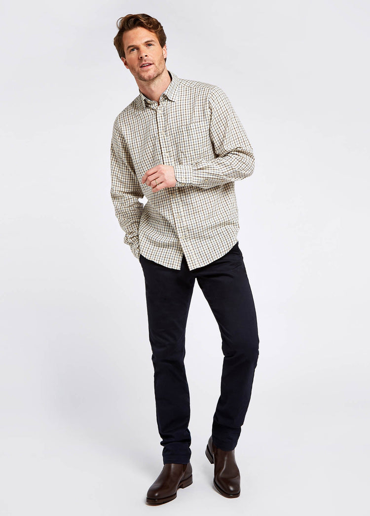 Connell Tattersall Check Shirt - Slate Blue