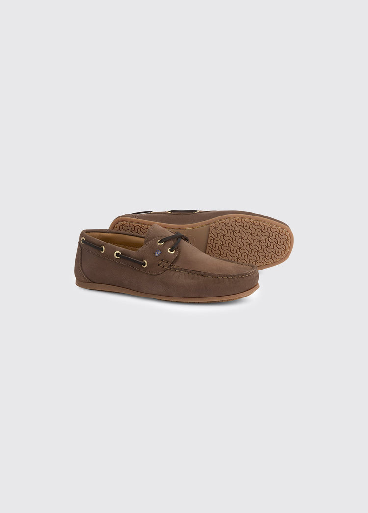Neptune Ladies Soft Leather Deck Shoe - Café