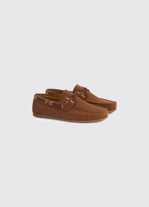 Neptune Ladies Soft Leather Deck Shoe - Caramel