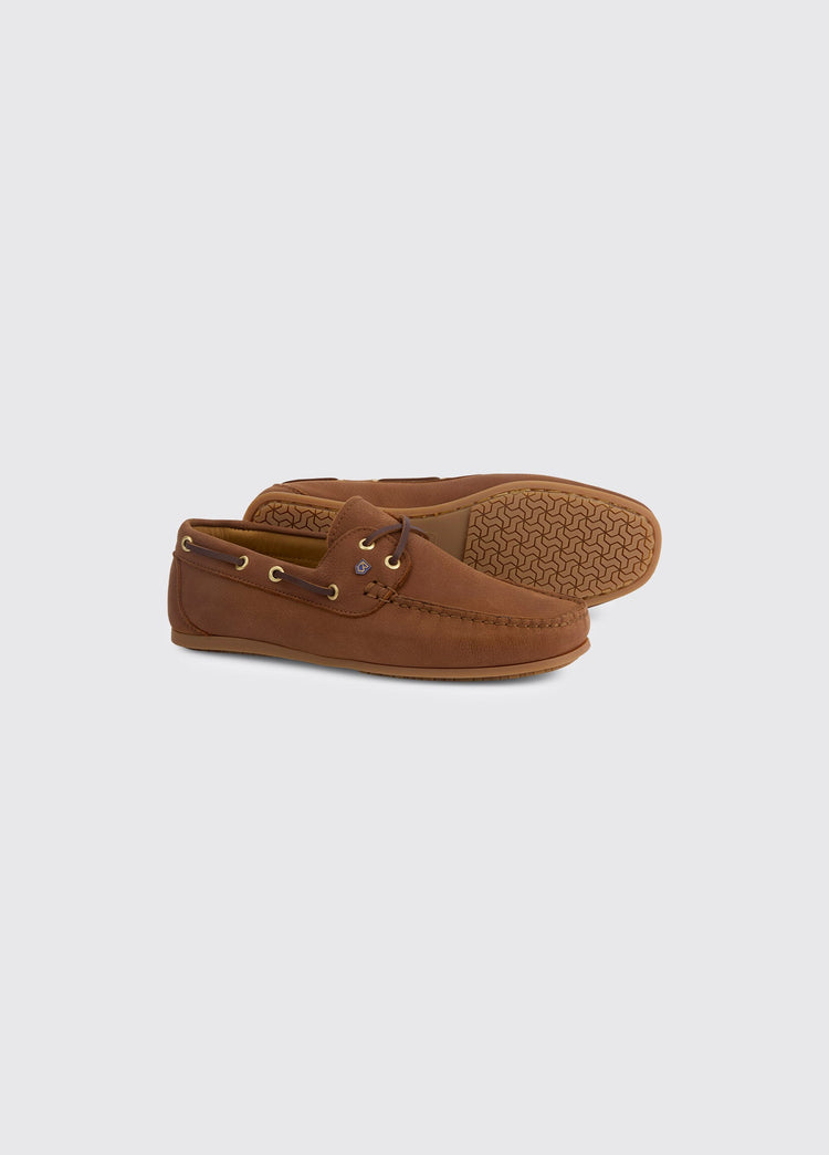 Neptune Ladies Soft Leather Deck Shoe - Caramel