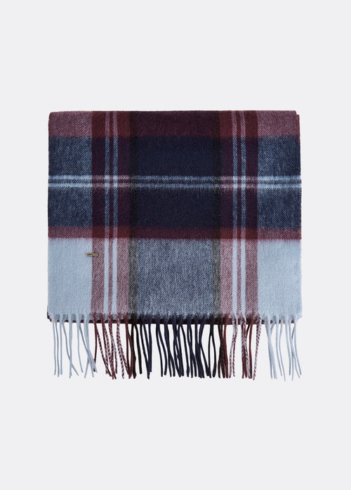New Ross Check Pattern Scarf - Navy