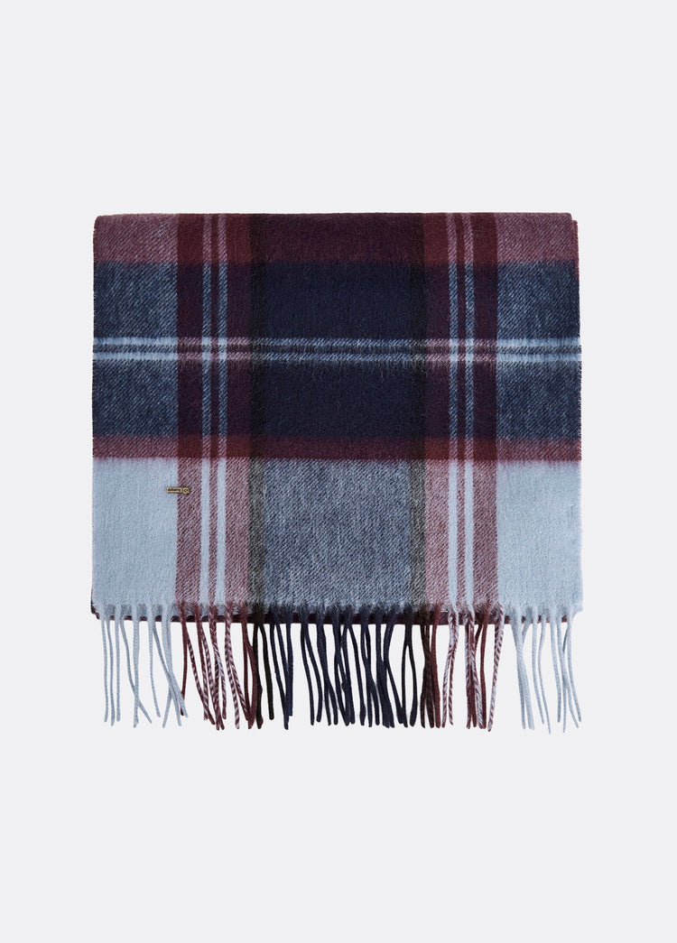 New Ross Check Pattern Scarf - Navy