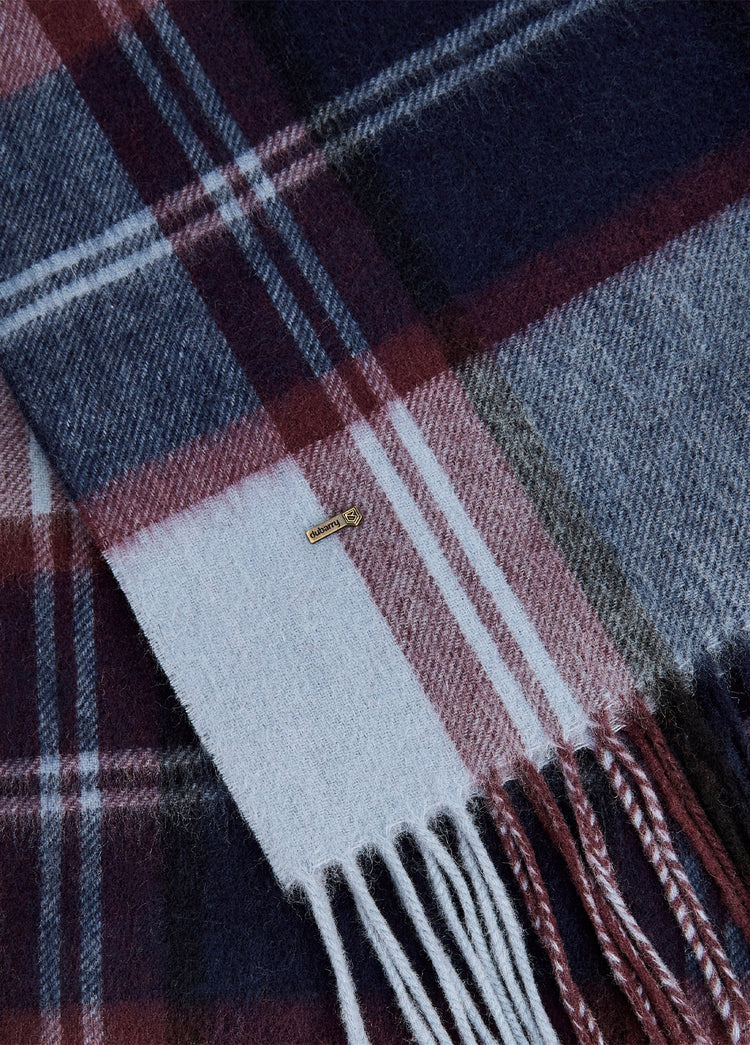 New Ross Check Pattern Scarf - Navy