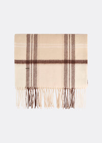 New Ross Check Pattern Scarf - Oat
