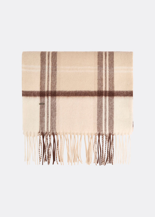 New Ross Check Pattern Scarf - Oat