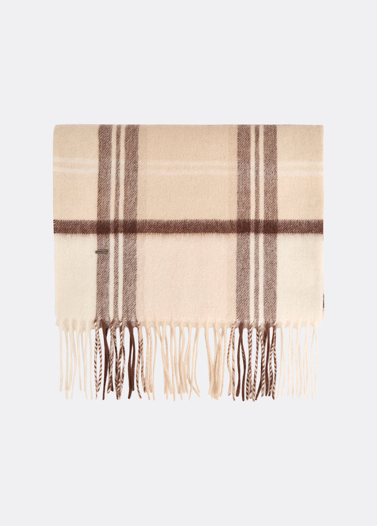 New Ross Check Pattern Scarf - Oat