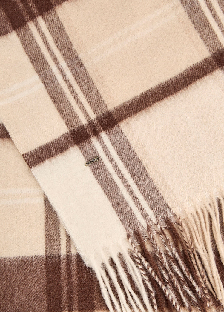 New Ross Check Pattern Scarf - Oat