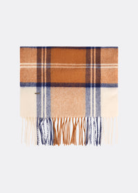 New Ross Check Pattern Scarf - Ochre