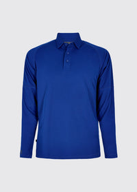 Piraeus Men's Long Sleeve Technical Polo - Ultramarine