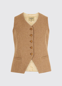 Robinswood Women’s tweed waistcoat - Camel Twill