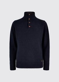 Shields Men’s button neck knit - Navy