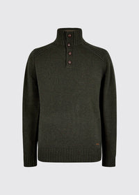 Shields Men’s button neck knit - Olive