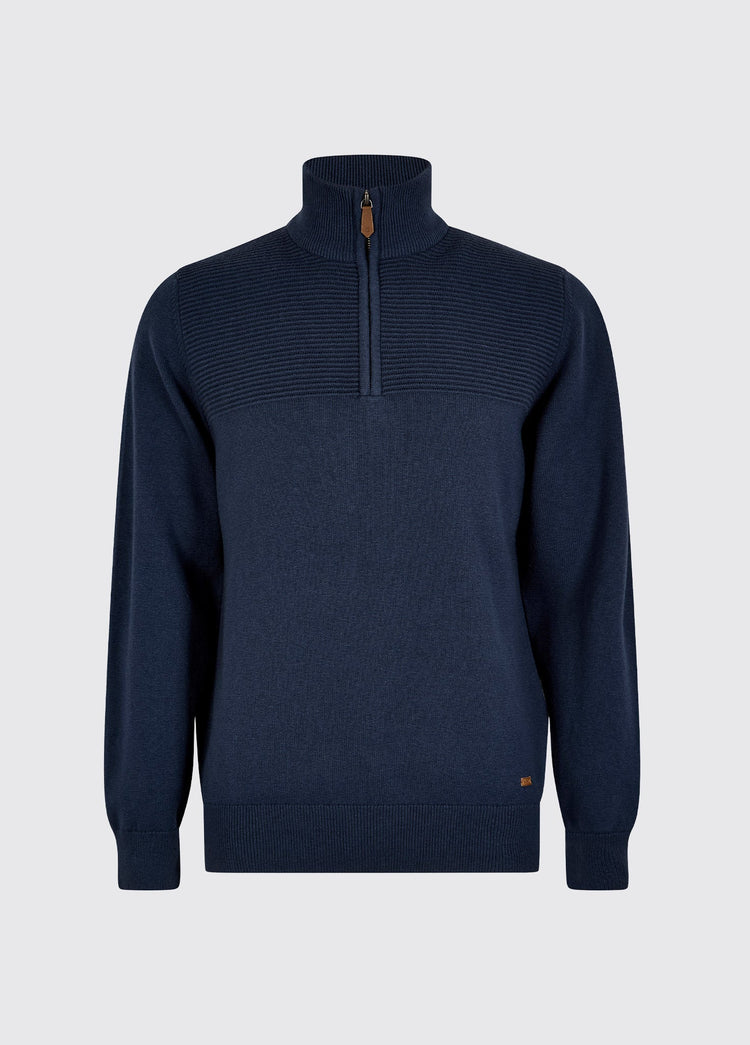 Spillane Men's Zip Neck Knit - Navy