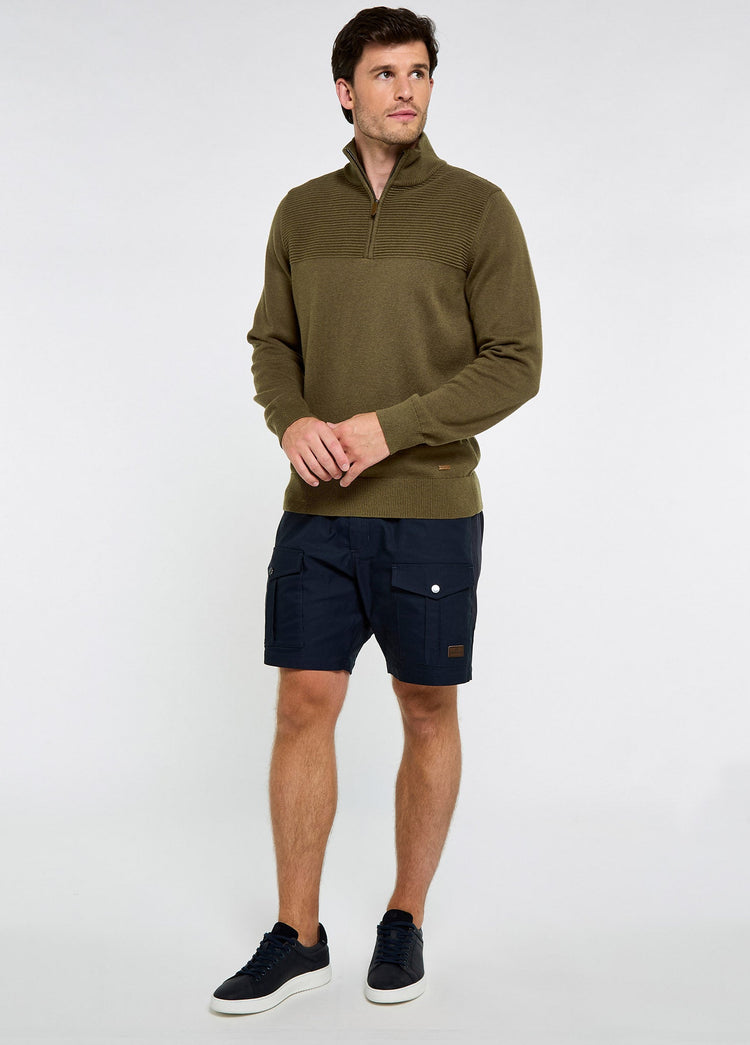 Spillane Men's Zip Neck Knit - Kelp