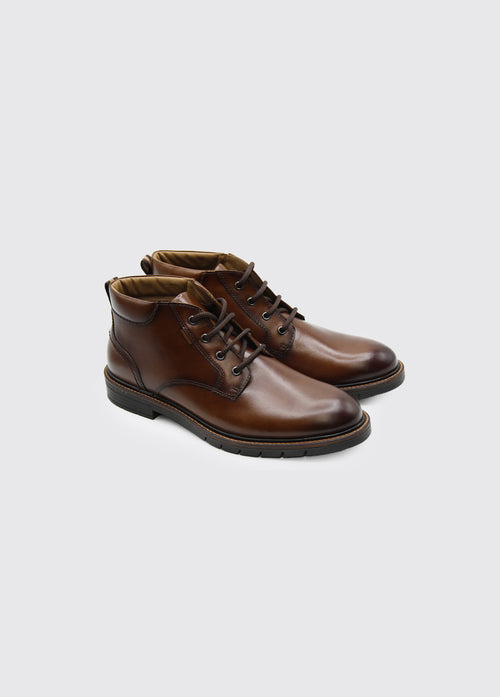 Stallone Padded Collar Mens Boot - Chestnut