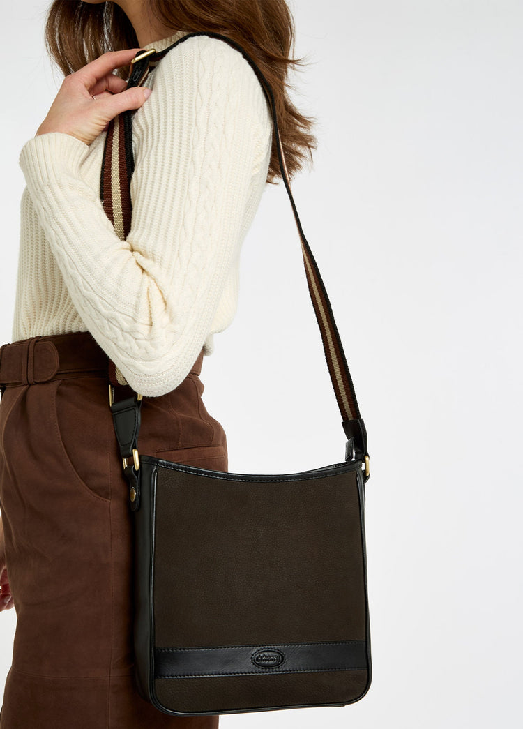Tullyfern Suede And Leather Handbag - Black