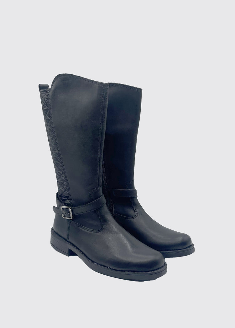 Twain Girls Knee High Boot - Black