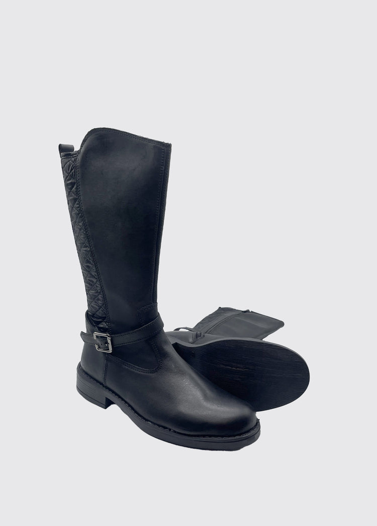 Twain Girls Knee High Boot - Black